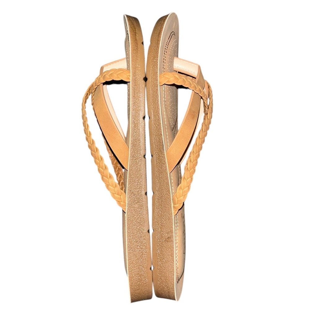 Ambu Women's Tan Flip Flop Sandals Size 6 - Picture 3 of 4